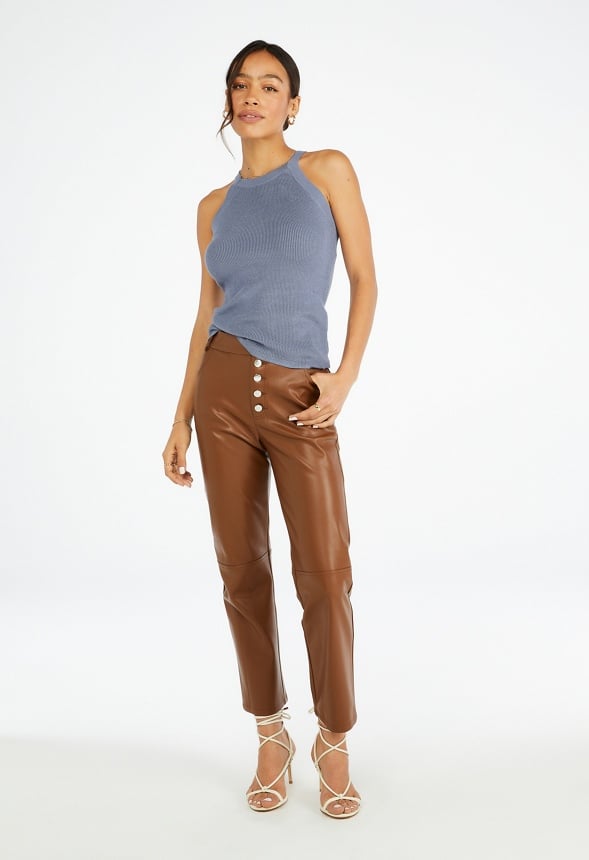 Halter Sweater Top Angel Falls Blue