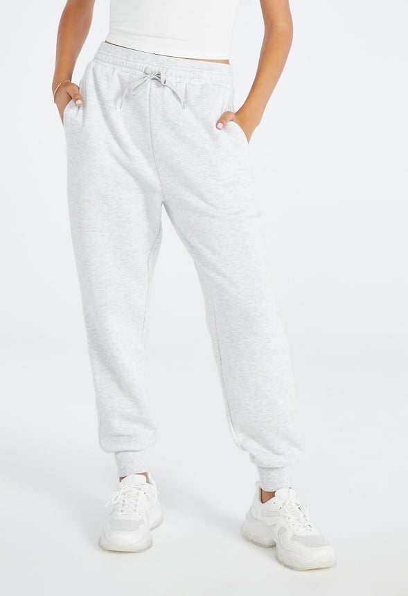 Booty Sculptor Fleece Joggers Light Grey Heather