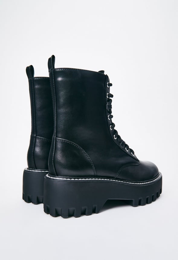 Eletra Lace-Up Boot Black