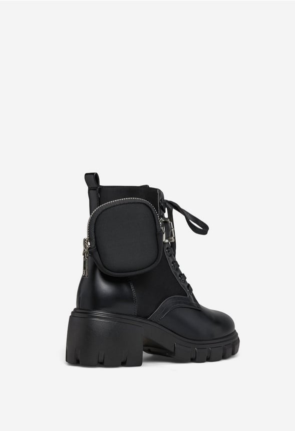 Tanzi Lug Sole Ankle Boot Black