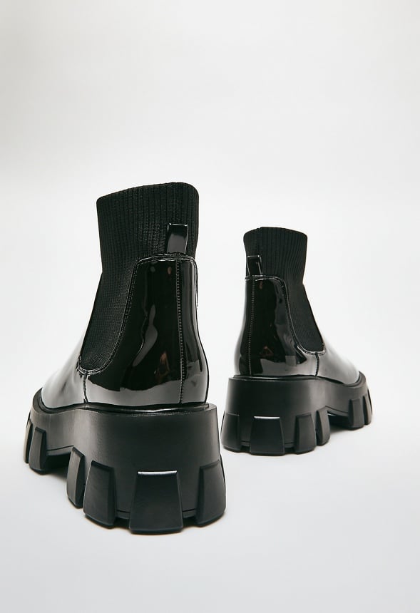 Arden Lug Sole Ankle Boot Black