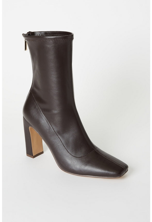 Maddie Stiletto Bootie Cacao Brown