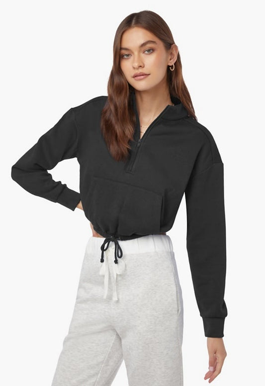 Cosy Henley Sweatshirt Black