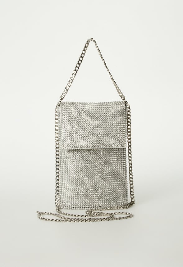 Rhinestone Crossbody Clear/Silver