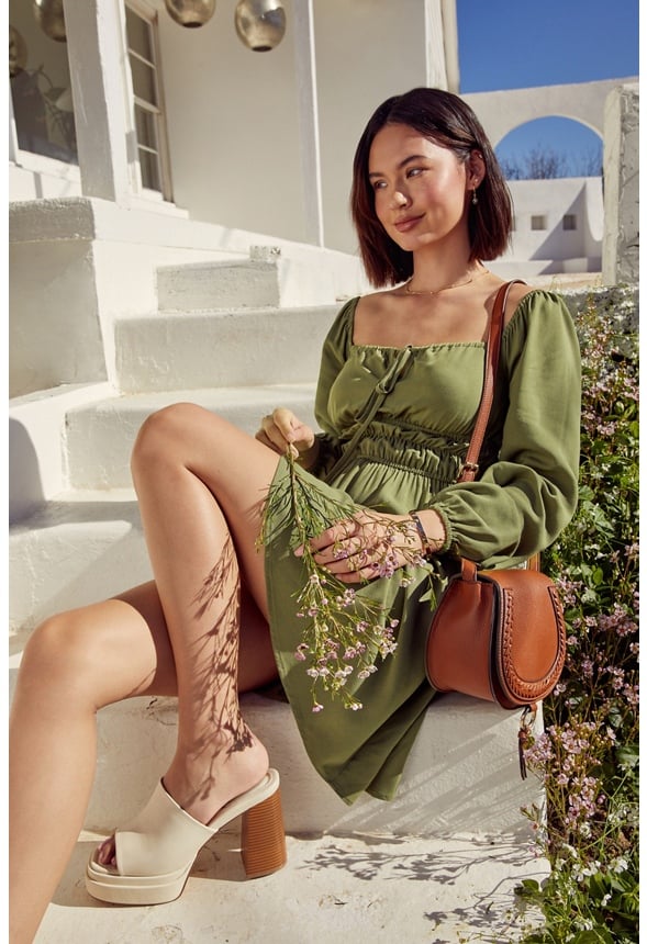 Saddle Bag Crossbody Bag With Whipstitch Leather Brown