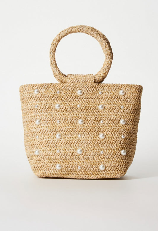 Round Handle Clutch Natural