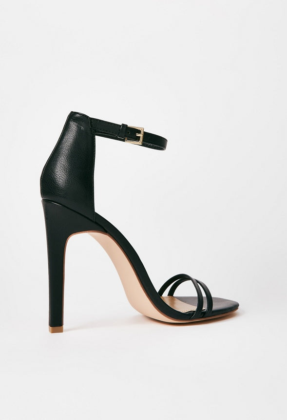 No Time To Waste Stiletto Heeled Sandal Black
