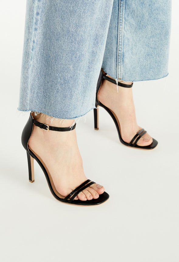 No Time To Waste Stiletto Heeled Sandal Black