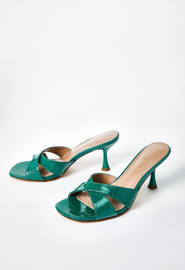 Lilia Heeled Sandal Tropical Green