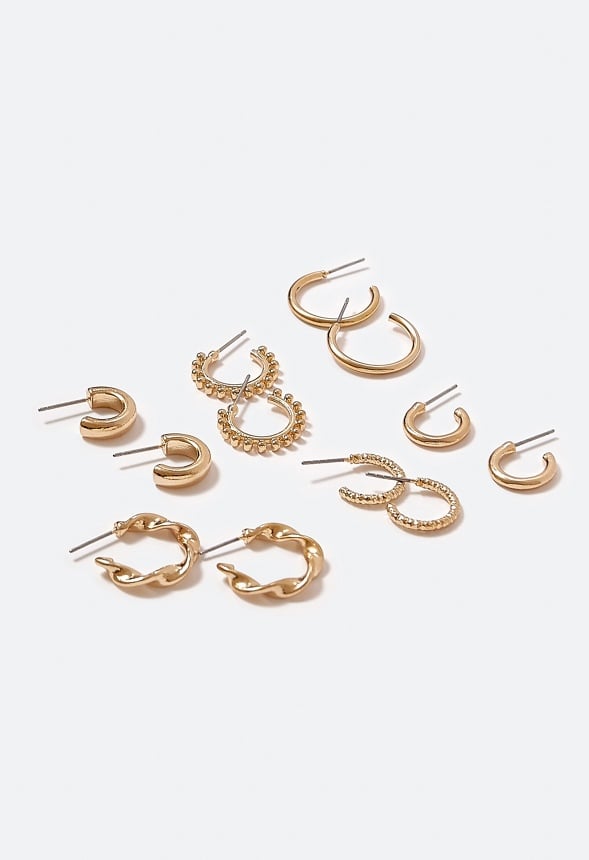 Joanna Mixed Hoop Eaaring Multipack Gold
