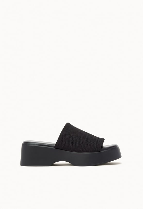 Effie Platform Slide Sandal Black