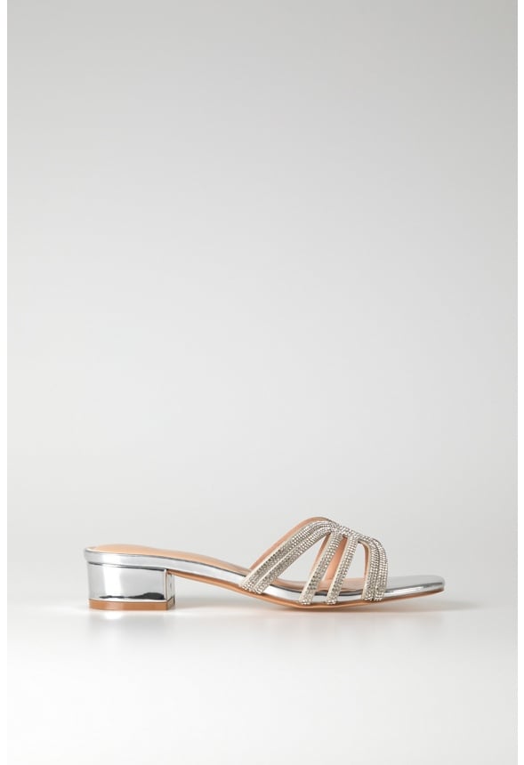 Catalina Block Heeled Sandal Silver