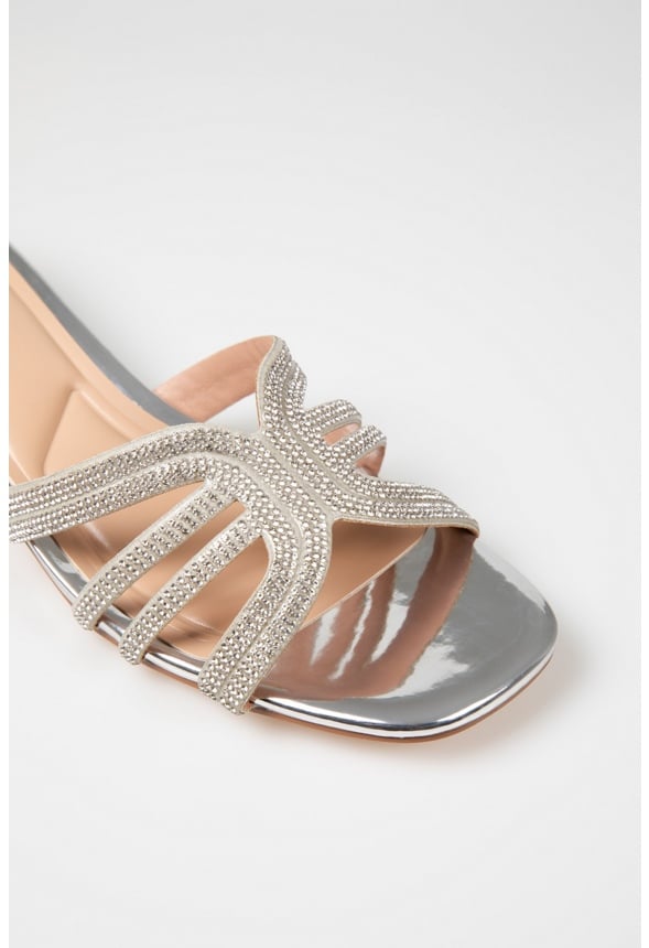 Catalina Block Heeled Sandal Silver