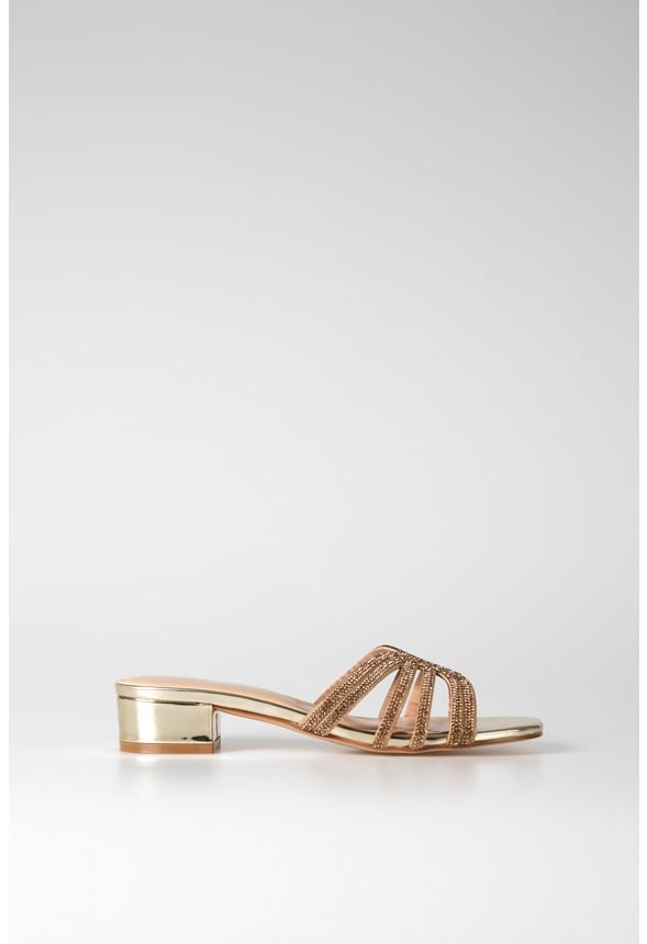 Catalina Block Heeled Sandal Gold