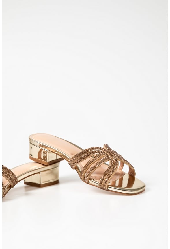 Catalina Block Heeled Sandal Gold