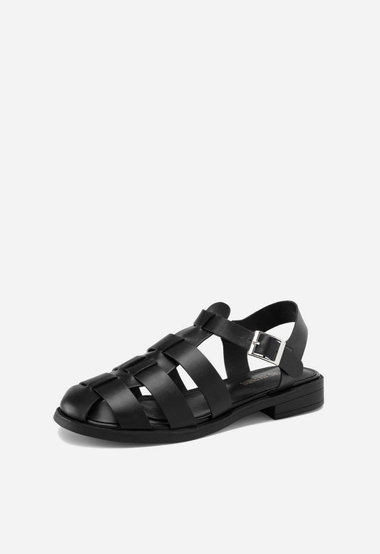 Cage Strap Sandal Black