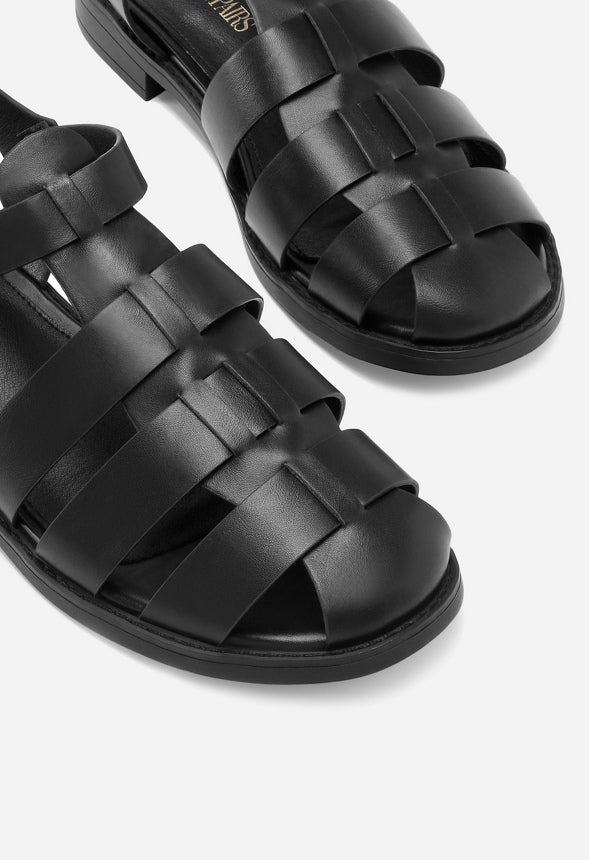 Cage Strap Sandal Black