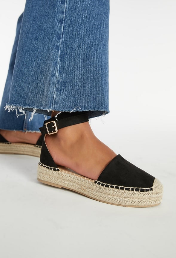 Calina Espadrille Flat Black