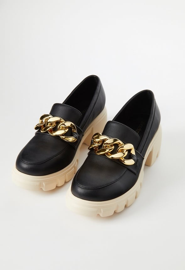 Elia Lug Sole Loafer Black Multi