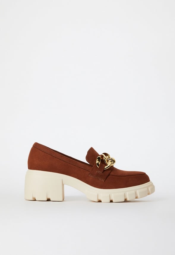 Elia Lug Sole Loafer Leather Brown Multi
