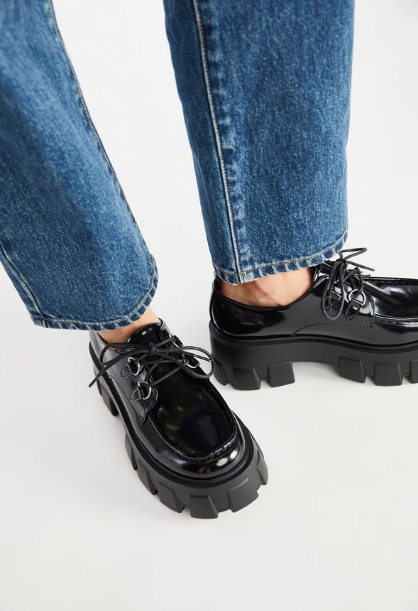 Maxie Lug Sole Flat Black