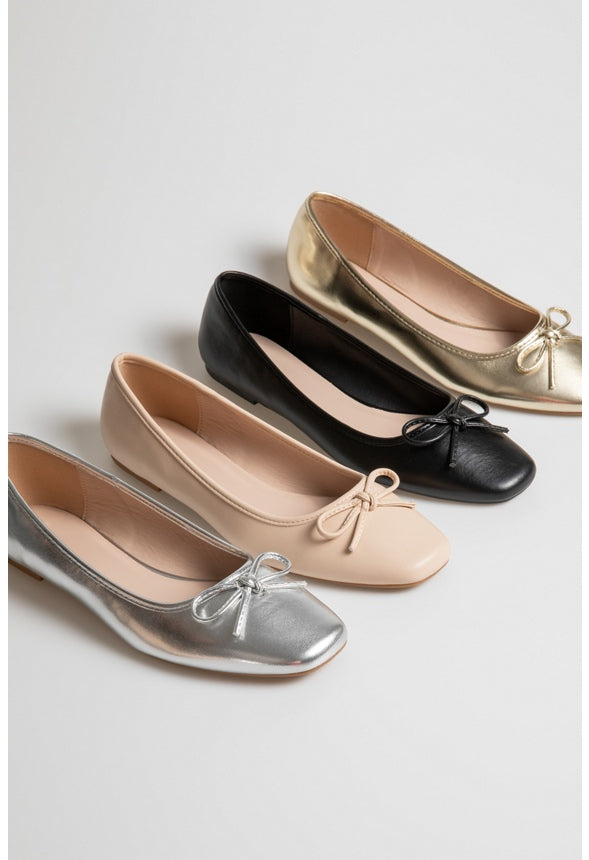 Luciana Ballet Flat Silver