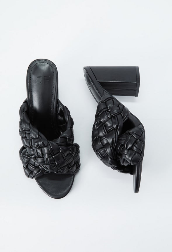 Blair Block Heeled Sandal Black Caviar