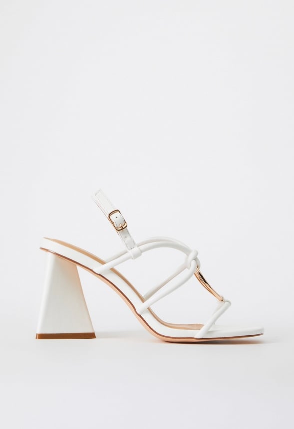 Aelia Gladiator Heeled Sandal Bright White