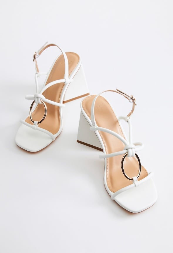 Aelia Gladiator Heeled Sandal Bright White