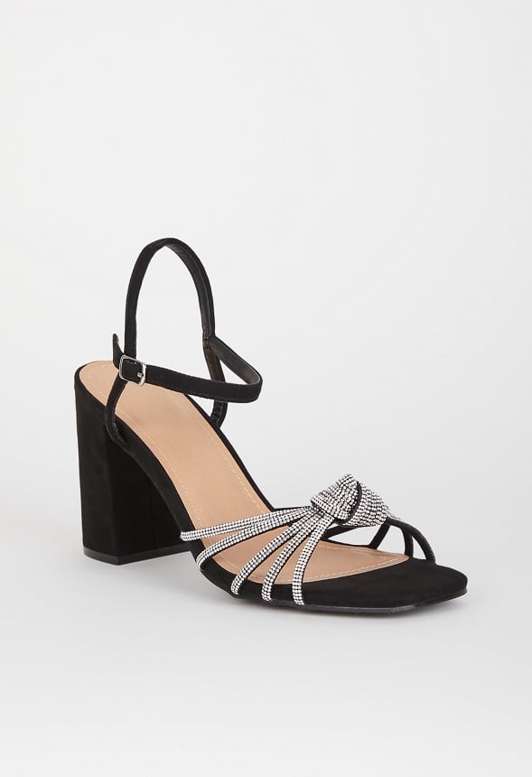 Lara Block Heeled Sandal Black