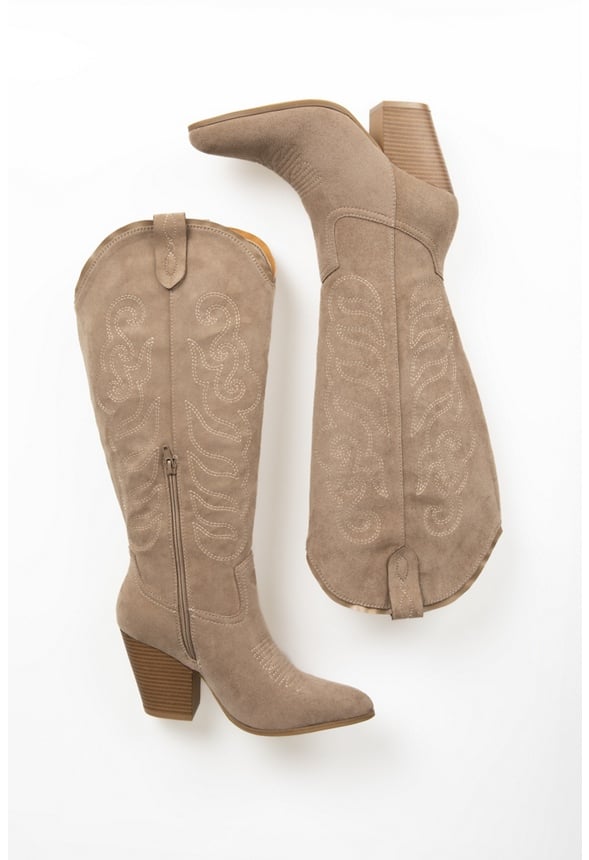 Hallie Cowboy Boot Taupe