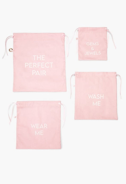 Travel Accessory Bag Set Pink