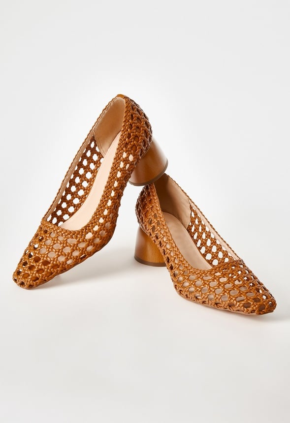 Allura Woven Pump Camel
