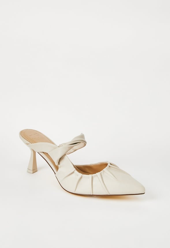 Clementine Embellished Court Birch White