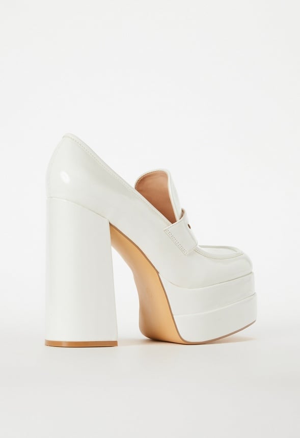 Margaux Platform Loafer Court Bright White