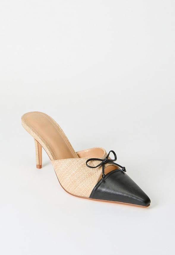 Sabrina Mule Pump Light Natural/ Black