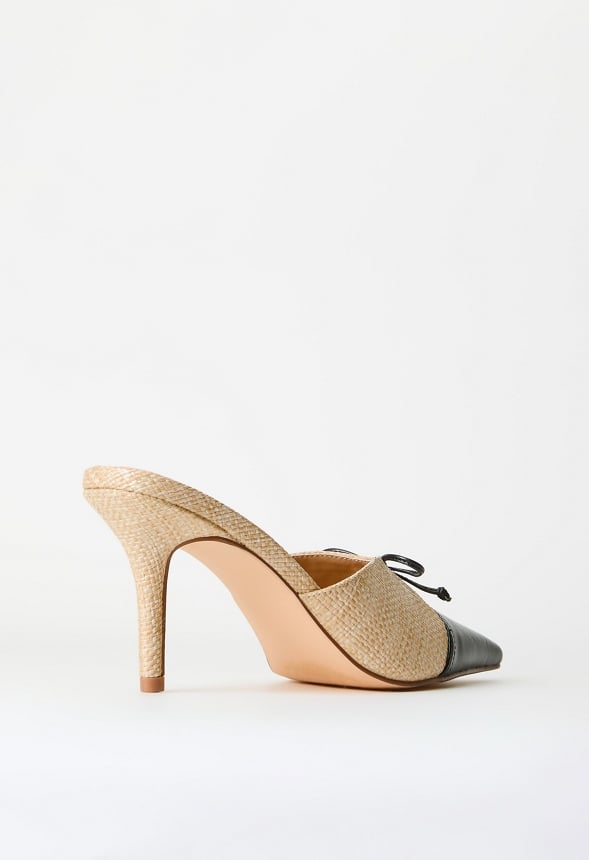 Sabrina Mule Pump Light Natural/ Black