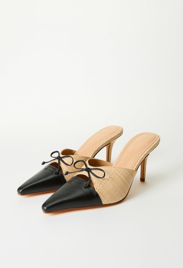 Sabrina Mule Pump Light Natural/ Black
