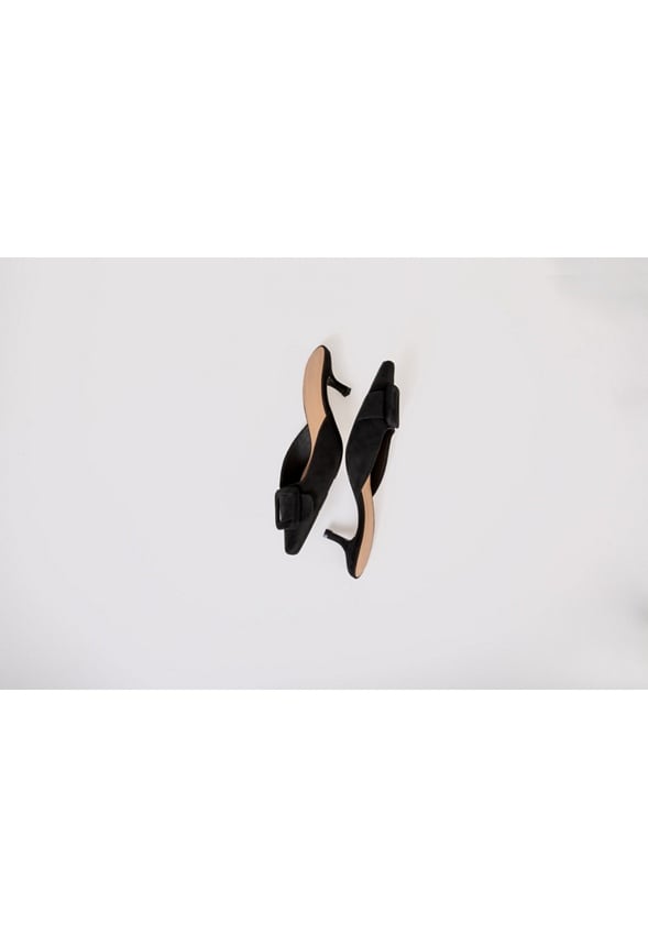 Orla Kitten Heel Mule Black