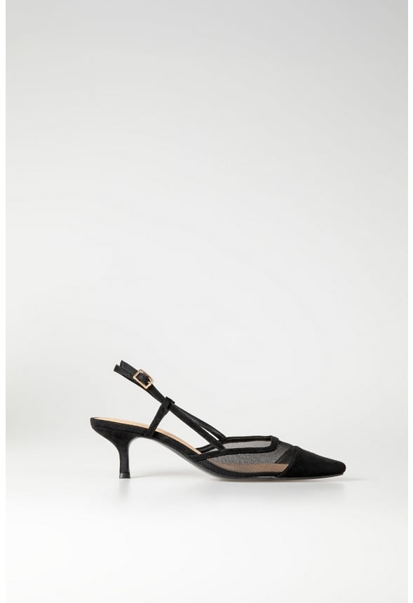 Celene Kitten Heel Pump Black