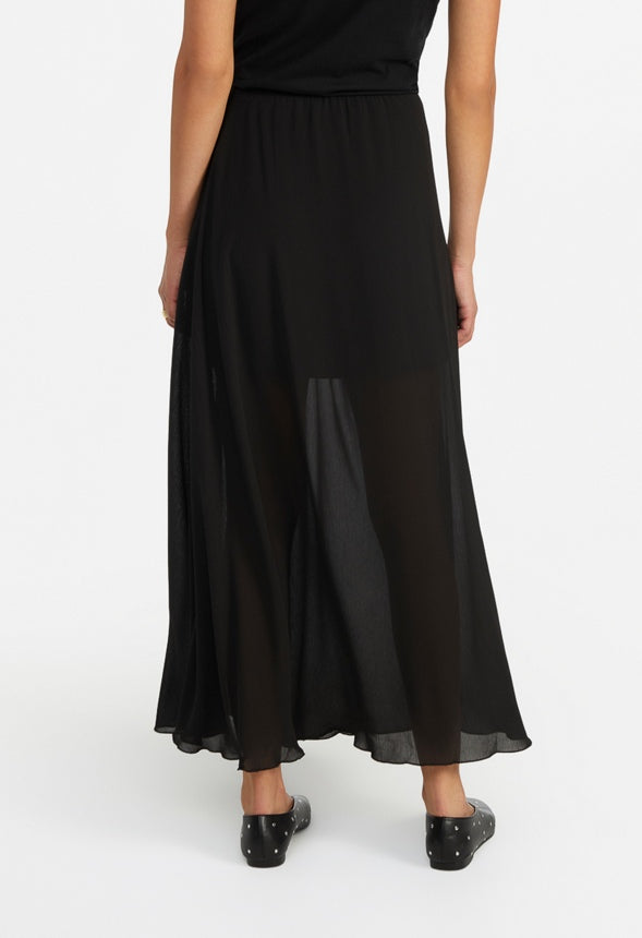 Sheer Maxi Skirt Black Caviar