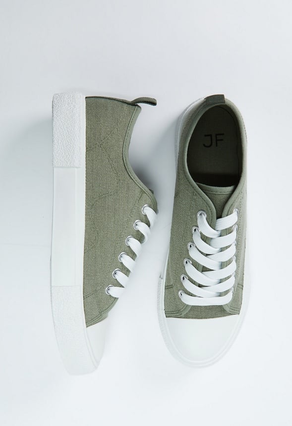 Jeymi Low Top Trainers Seagrass Green
