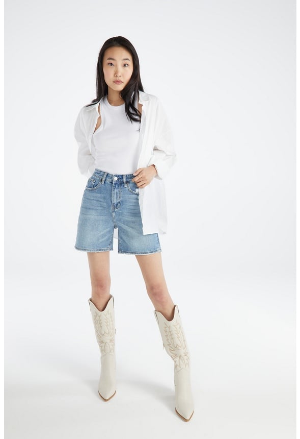 Collins High Rise Bermuda Shorts Tanya Medium Wash