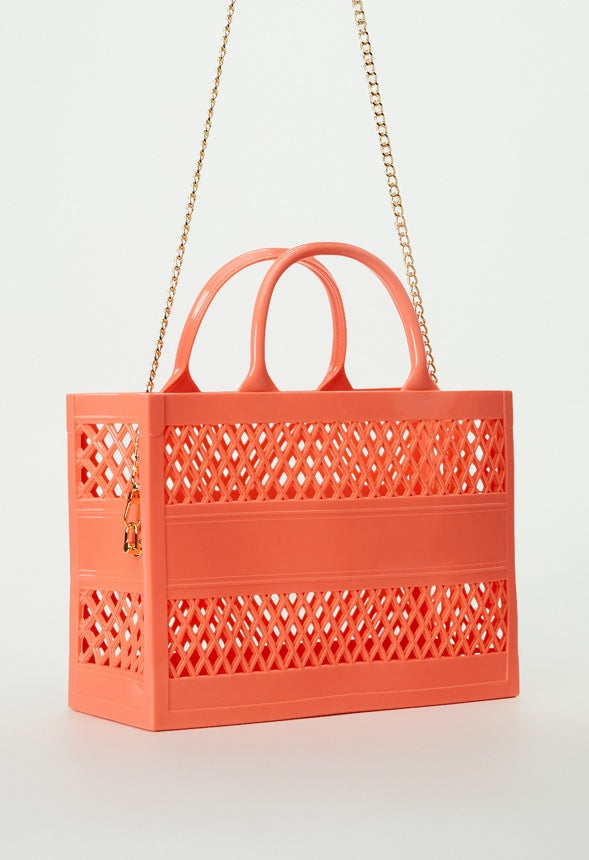 Jelly Boxy Tote Fusion Coral