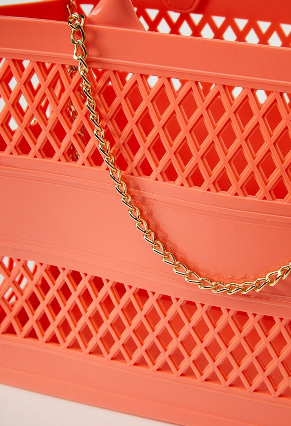 Jelly Boxy Tote Fusion Coral