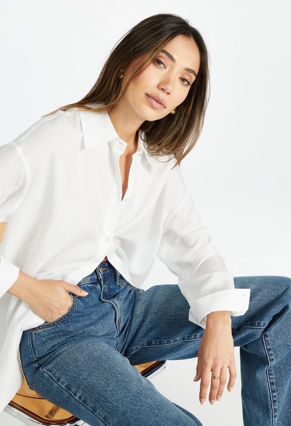 Oversized Men's Shirt Bright White