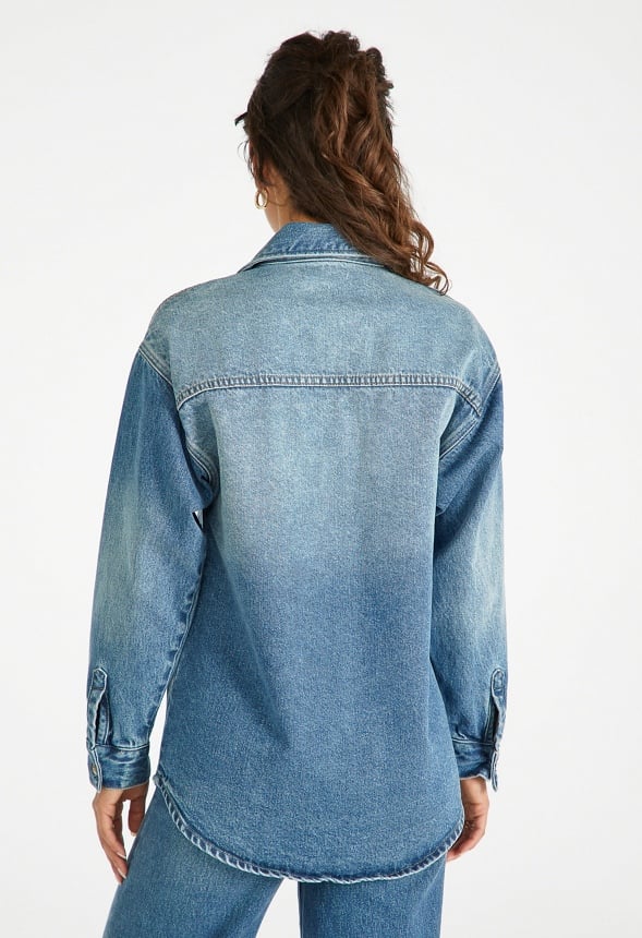 Oversized Denim Shacket Frequency