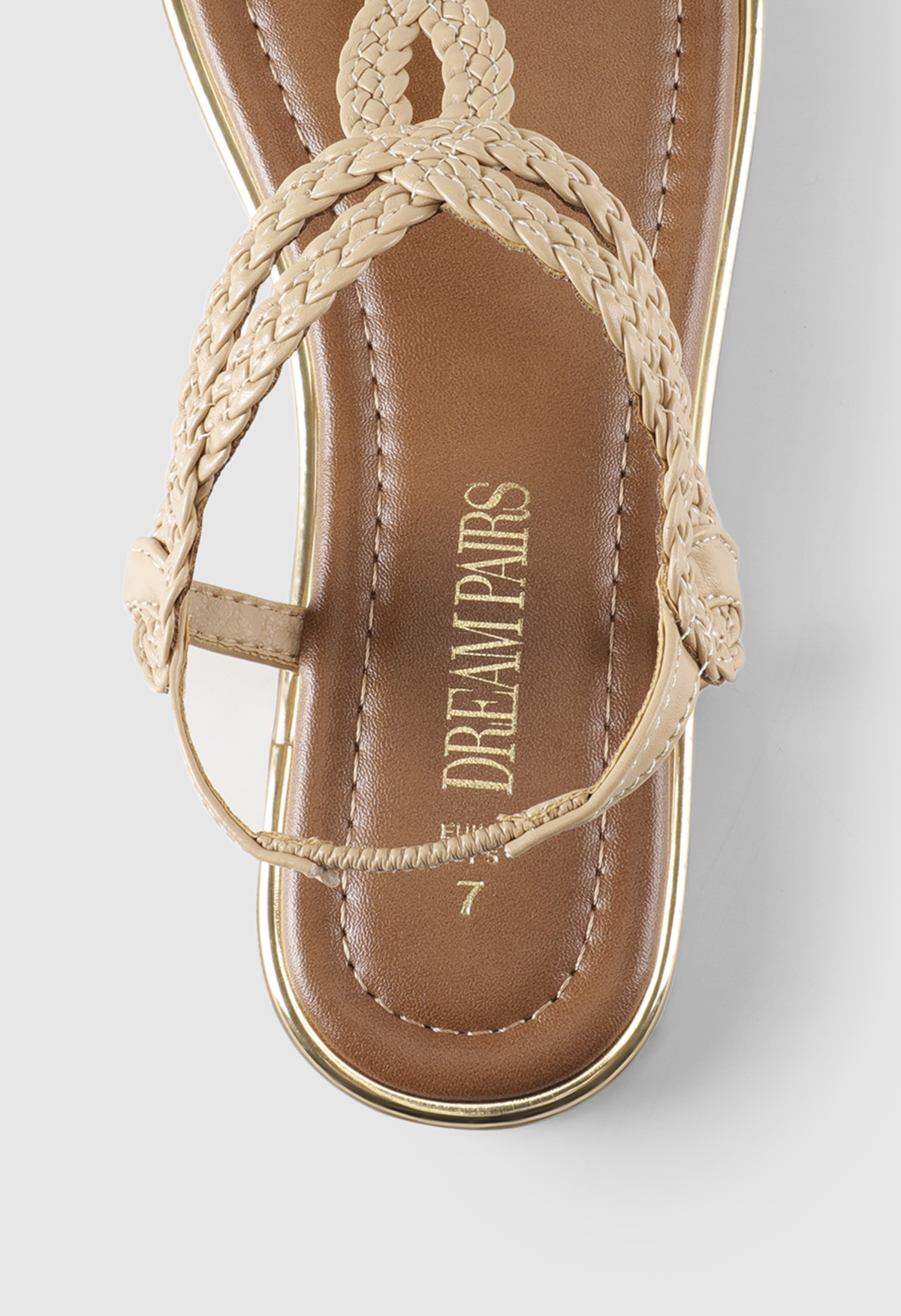 Women’s Flat Strappy Sandals Comfortable Ankle T-Strap Beach Shoes